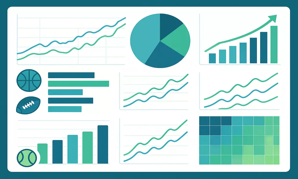 Tableau de bord d'analyse avec graphiques et indicateurs de performance