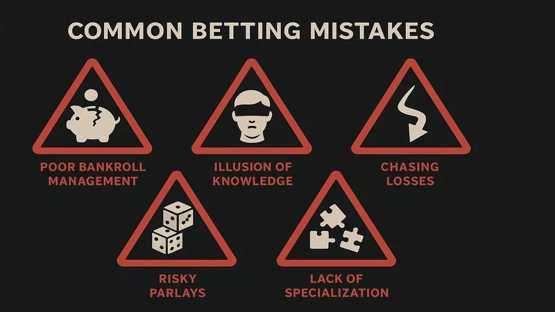 Infographie des erreurs fatales à éviter dans les paris sportifs