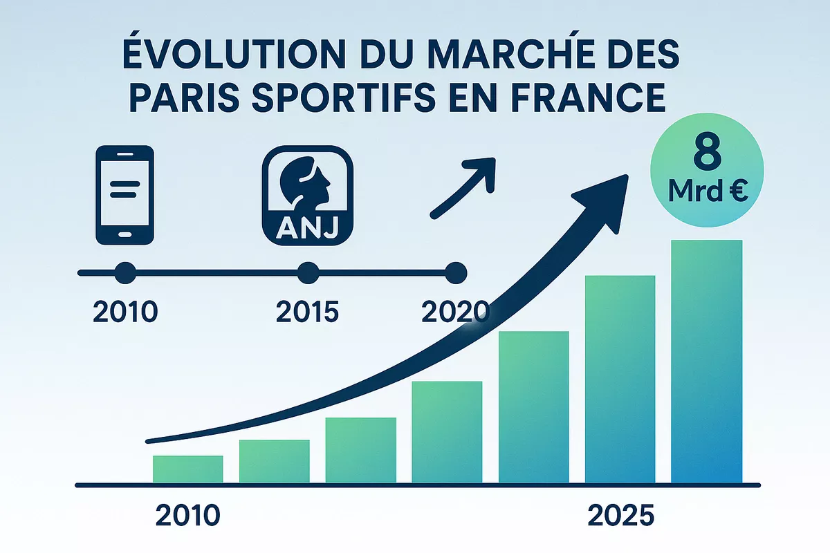 Évolution du marché des paris sportifs en France de 2010 à 2025