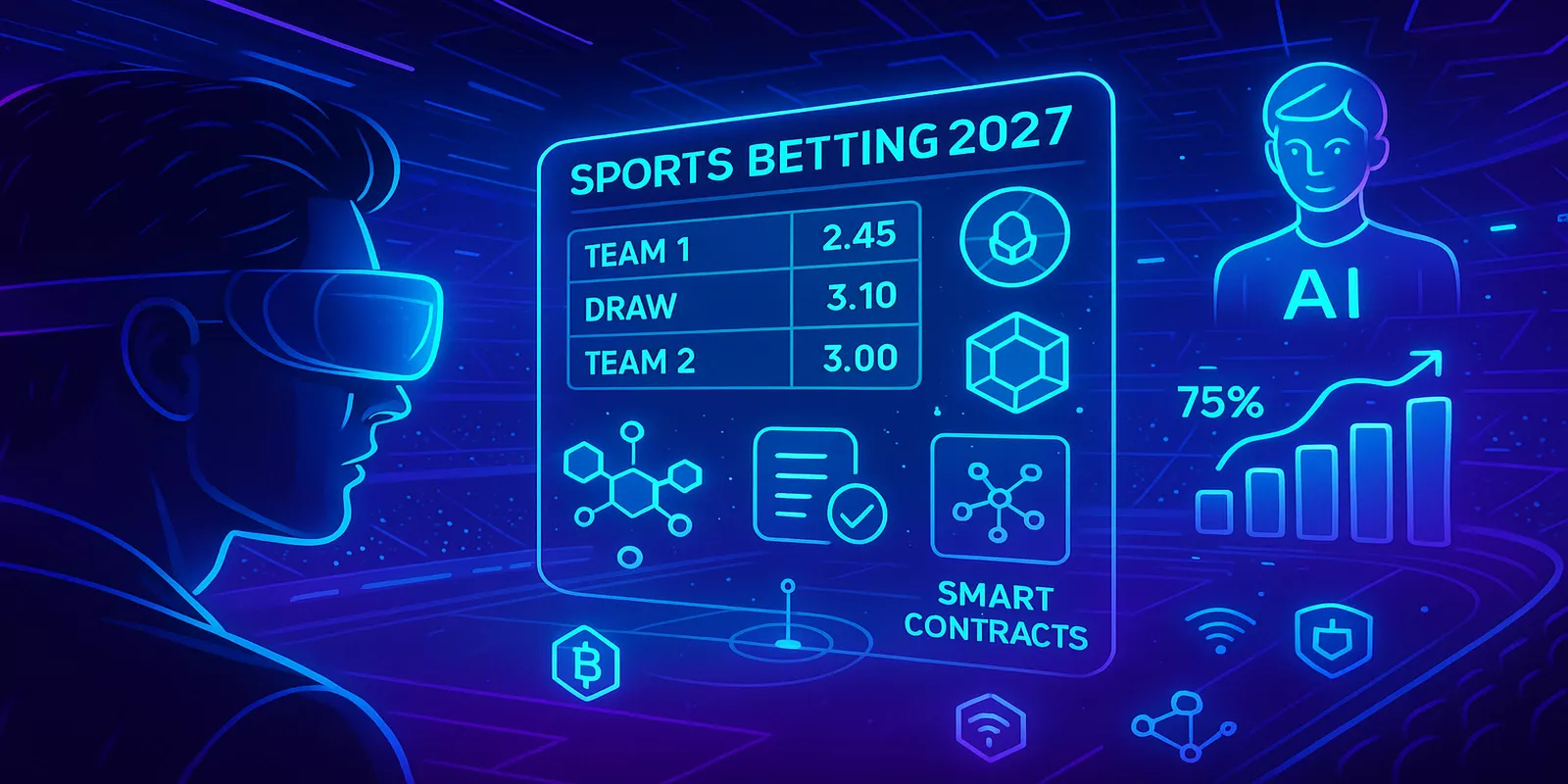 Vision futuriste des paris sportifs en 2027 avec AR, VR et blockchain