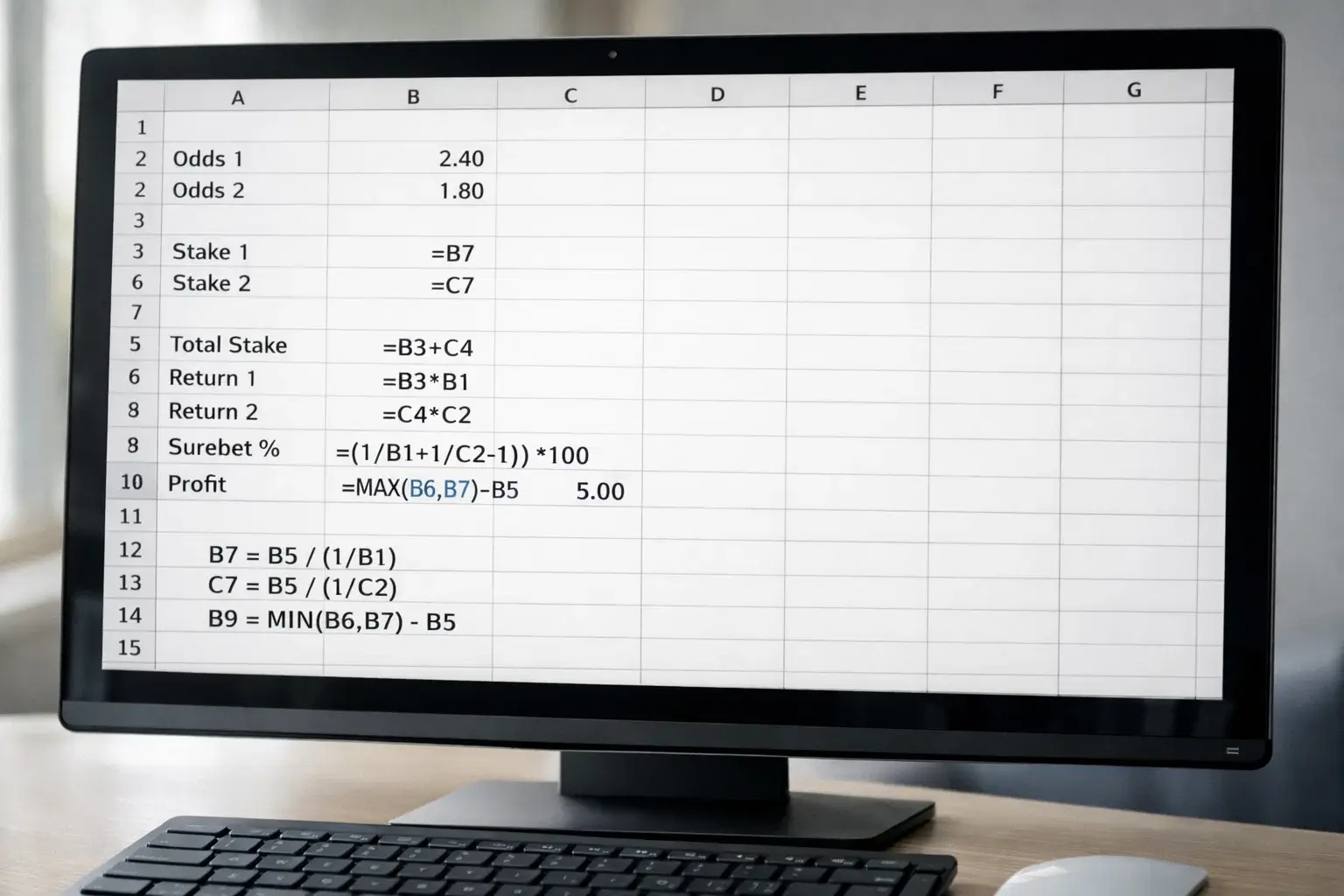 Écran d'ordinateur affichant des calculs et formules mathématiques